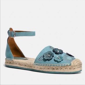 Coach Ankle Strap Astor Espadrilles with Tea Rose Rivets